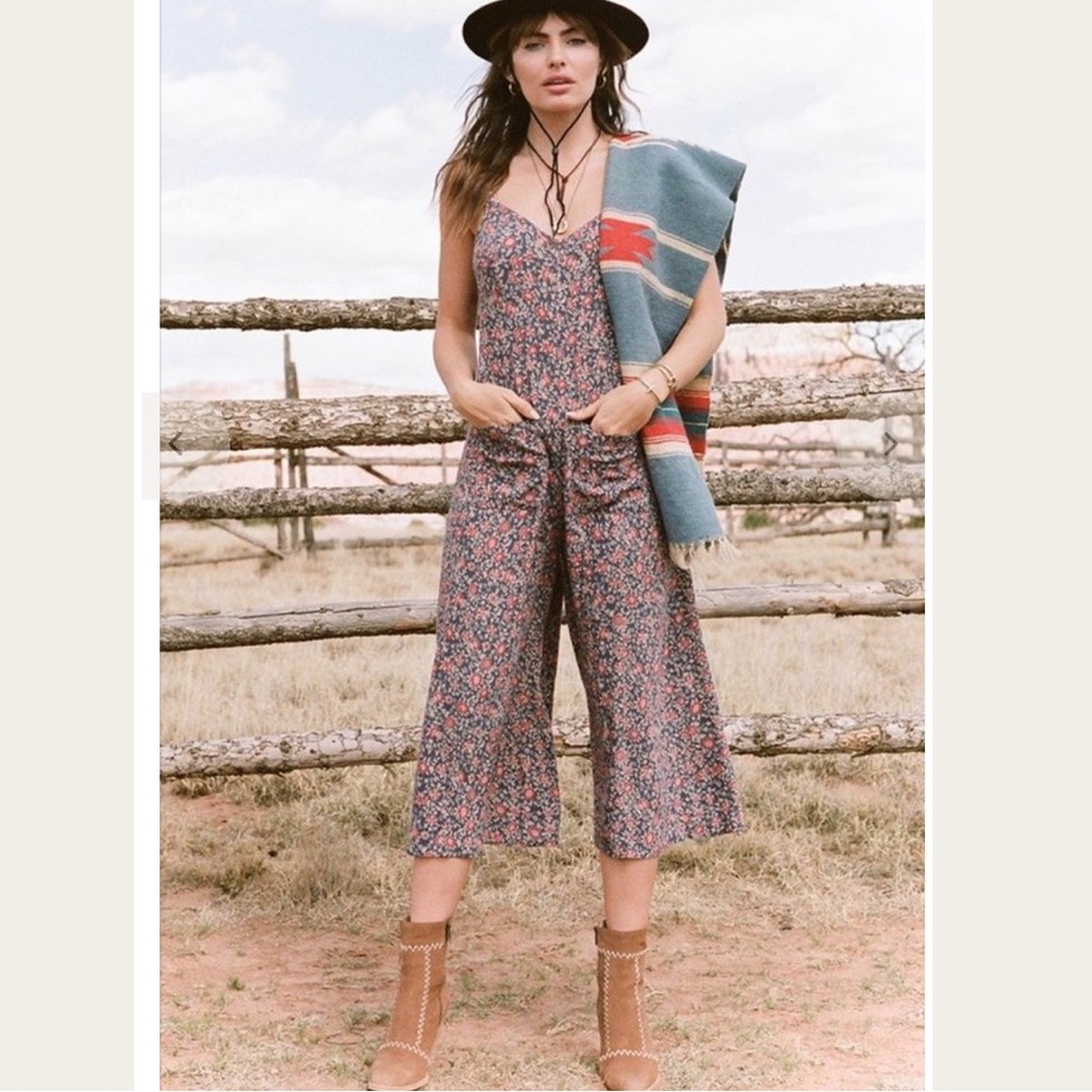 Spell and the Gypsy Collective Navy Jasmine Jumpsuit Floral Size S